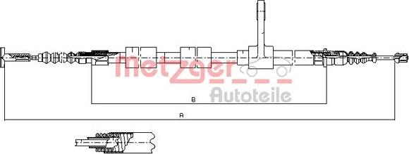Metzger 251.31 - Трос, гальмівна система autocars.com.ua