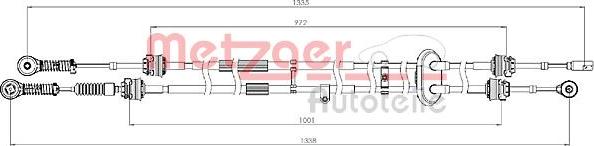 Metzger 3150299 - Трос, ступінчаста коробка передач autocars.com.ua