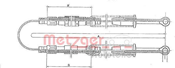 Metzger 321.5 - Тросик, cтояночный тормоз avtokuzovplus.com.ua