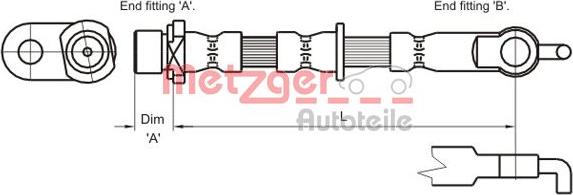 Metzger 4110002 - Гальмівний шланг autocars.com.ua