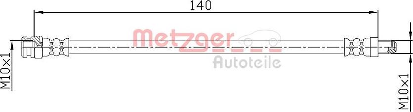 Metzger 4110106 - Тормозной шланг autodnr.net