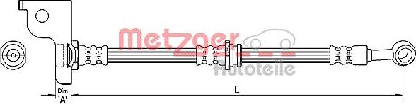 Metzger 4110138 - Тормозной шланг avtokuzovplus.com.ua