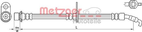 Metzger 4110375 - Гальмівний шланг autocars.com.ua