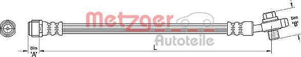 Metzger 4110381 - Гальмівний шланг autocars.com.ua