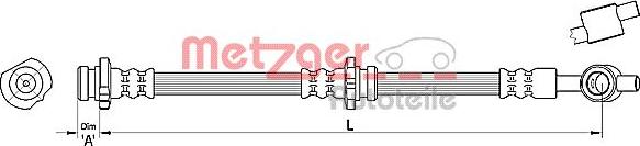 Metzger 4110387 - Тормозной шланг avtokuzovplus.com.ua