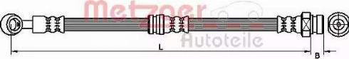 Metzger 4110735 - Гальмівний шланг autocars.com.ua