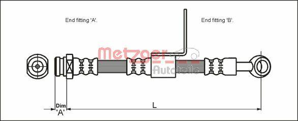 Metzger 4110430 - Тормозной шланг autodnr.net