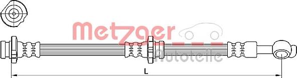 Metzger 4110471 - Тормозной шланг avtokuzovplus.com.ua