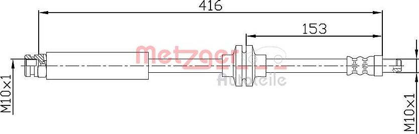 Metzger 4110475 - Гальмівний шланг autocars.com.ua