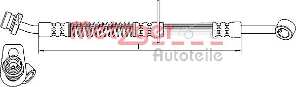 Metzger 4110555 - Гальмівний шланг autocars.com.ua