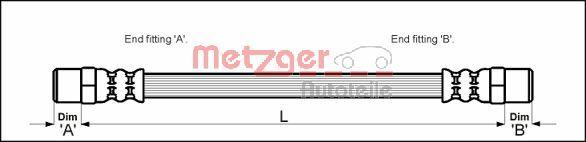 Metzger 4110594 - Тормозной шланг autodnr.net