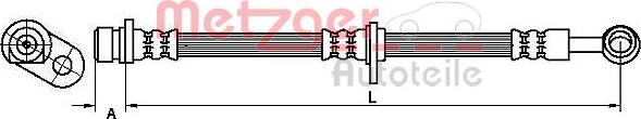 Metzger 4110655 - Гальмівний шланг autocars.com.ua