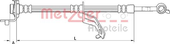 Metzger 4110823 - Гальмівний шланг autocars.com.ua