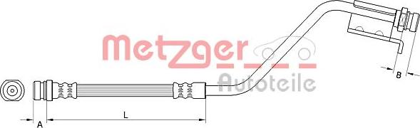 Metzger 4110826 - Гальмівний шланг autocars.com.ua