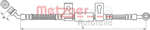 Metzger 4110830 - Гальмівний шланг autocars.com.ua