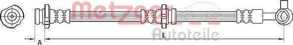 Metzger 4110847 - Гальмівний шланг autocars.com.ua