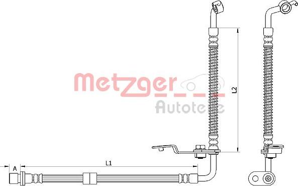 Metzger 4110878 - Гальмівний шланг autocars.com.ua