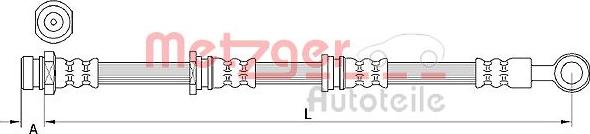 Metzger 4110917 - Тормозной шланг avtokuzovplus.com.ua