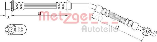 Metzger 4110966 - Гальмівний шланг autocars.com.ua