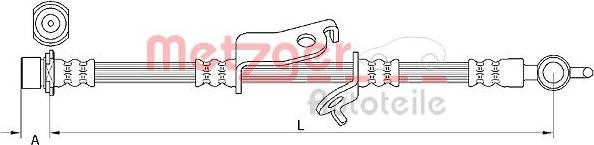 Metzger 4110972 - Гальмівний шланг autocars.com.ua