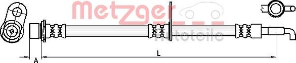 Metzger 4110975 - Тормозной шланг avtokuzovplus.com.ua