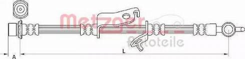 Metzger 4110981 - Гальмівний шланг autocars.com.ua