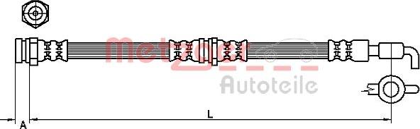 Metzger 4111037 - Тормозной шланг avtokuzovplus.com.ua