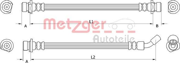 Metzger 4111074 - Гальмівний шланг autocars.com.ua