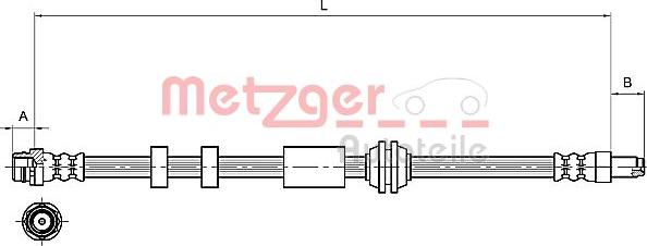 Metzger 4111216 - Тормозной шланг avtokuzovplus.com.ua