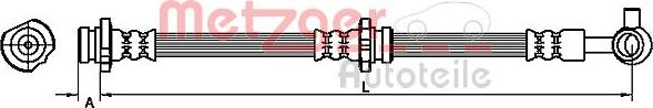 Metzger 4111227 - Тормозной шланг avtokuzovplus.com.ua