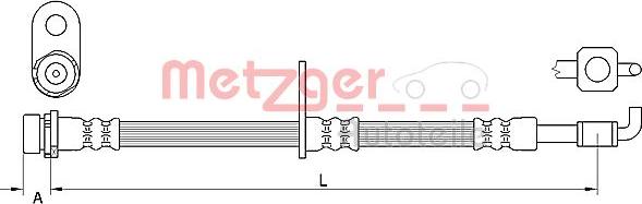 Metzger 4111331 - Тормозной шланг avtokuzovplus.com.ua