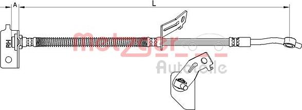 Metzger 4111456 - Тормозной шланг avtokuzovplus.com.ua