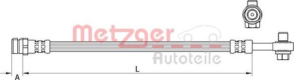 Metzger 4111477 - Гальмівний шланг autocars.com.ua