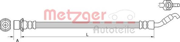 Metzger 4111511 - Гальмівний шланг autocars.com.ua