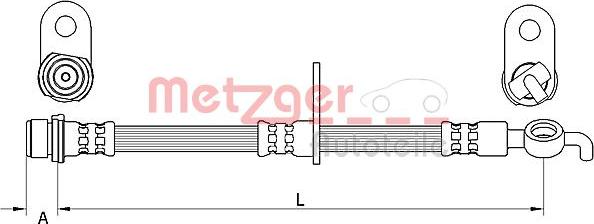 Metzger 4111561 - Гальмівний шланг autocars.com.ua