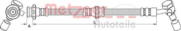 Metzger 4111582 - Тормозной шланг avtokuzovplus.com.ua