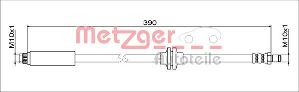 Metzger 4111627 - Гальмівний шланг autocars.com.ua