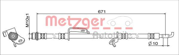 Metzger 4111679 - Гальмівний шланг autocars.com.ua