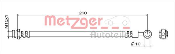 Metzger 4111743 - Тормозной шланг autodnr.net