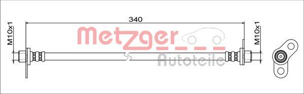 Metzger 4111744 - Тормозной шланг autodnr.net