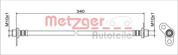 Metzger 4111745 - Тормозной шланг autodnr.net