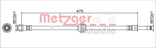 Metzger 4111773 - Гальмівний шланг autocars.com.ua