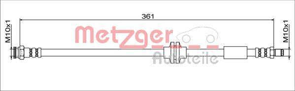 Metzger 4111779 - Гальмівний шланг autocars.com.ua