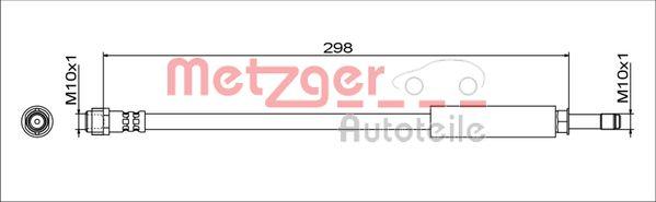 Metzger 4111786 - Гальмівний шланг autocars.com.ua