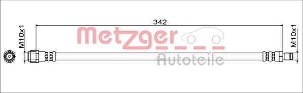 Metzger 4111787 - Гальмівний шланг autocars.com.ua