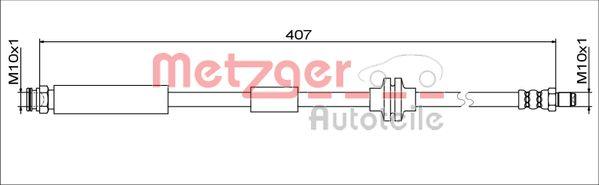 Metzger 4111801 - Гальмівний шланг autocars.com.ua