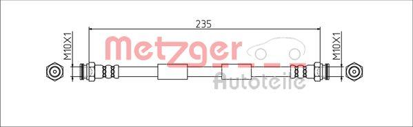 Metzger 4111806 - Тормозной шланг autodnr.net