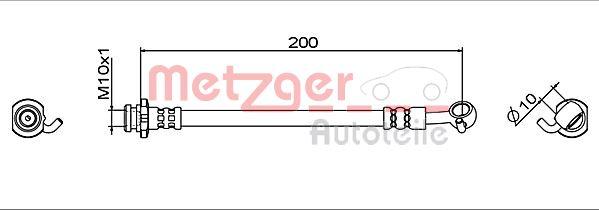 Metzger 4111954 - Тормозной шланг avtokuzovplus.com.ua