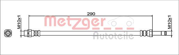 Metzger 4112057 - Гальмівний шланг autocars.com.ua