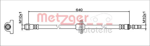 Metzger 4112083 - Гальмівний шланг autocars.com.ua